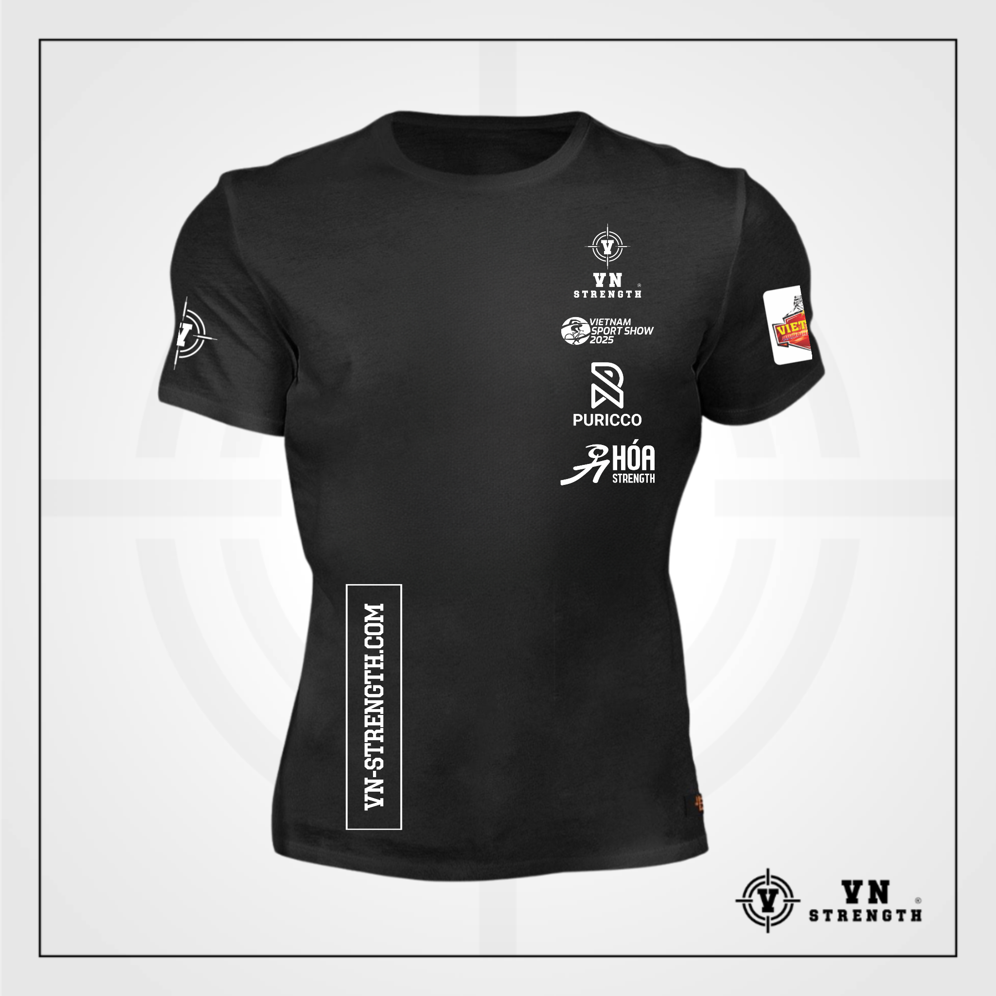 Áo Phông Giải Vật Tay VN-Strength ® 2025︱Armwrestling Championship T-shirt︱AVT-001