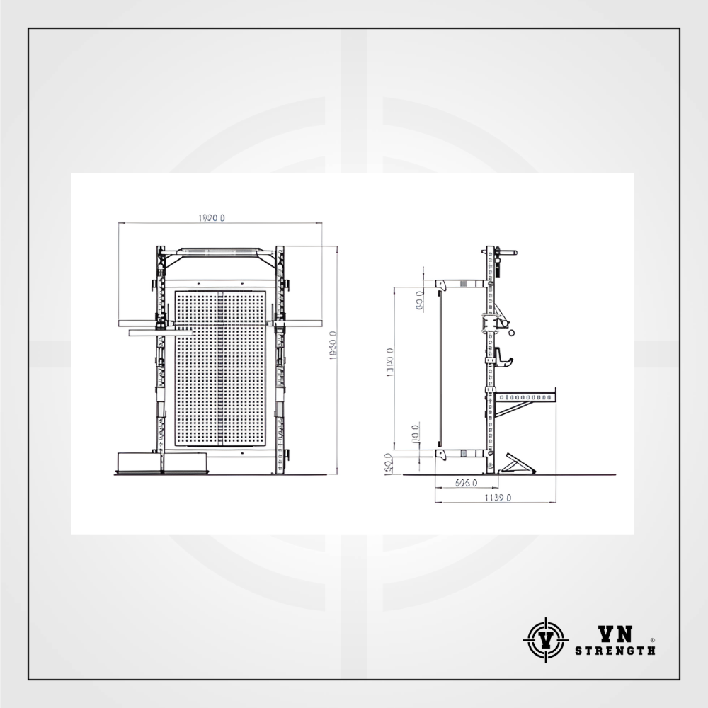 GIÀN TẠ ĐA NĂNG︱FULL WALL RACK︱GT001