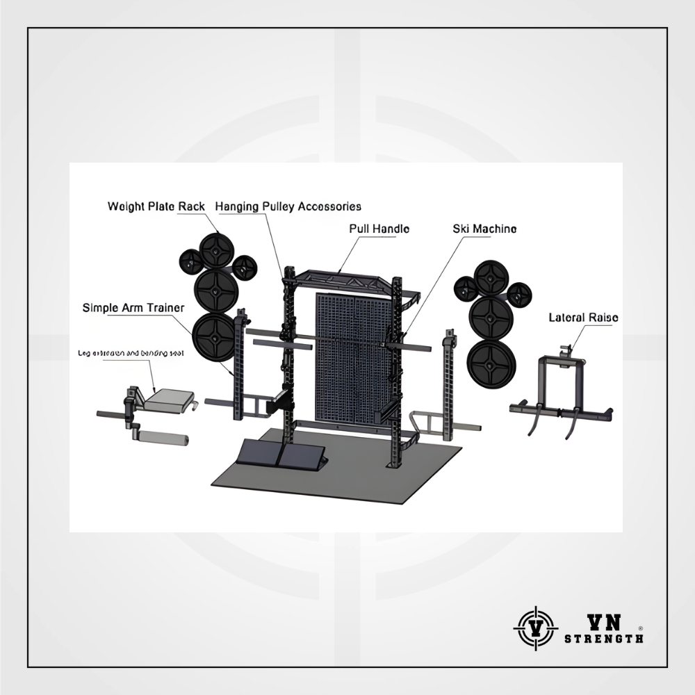 GIÀN TẠ ĐA NĂNG︱FULL WALL RACK︱GT001