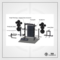 GIÀN TẠ ĐA NĂNG︱FULL WALL RACK︱GT001