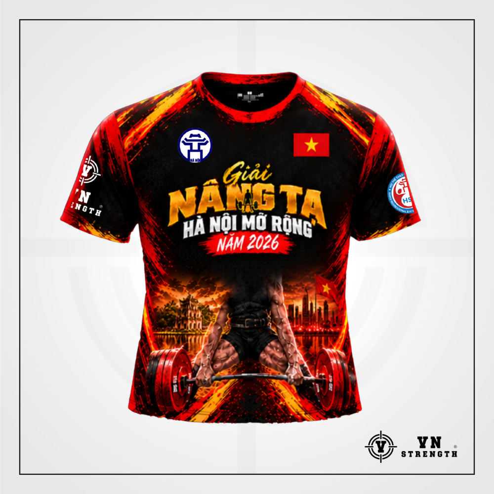 Áo Phông Giải Nâng Tạ Hà Nội Mở Rộng 2026︱HaNoi Open Deadlift T-shirt︱ANT-001