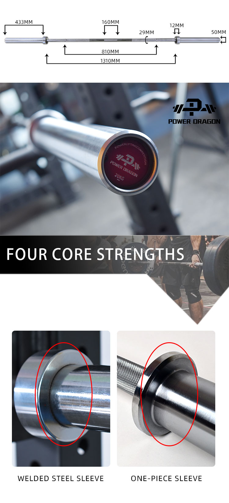 Đòn Tạ︱Power Lifting Bar︱POWER DRAGON ®