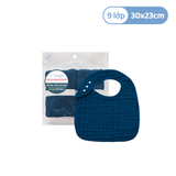  L'ANGE YẾM HÌNH VUÔNG VẢI BÔNG 9 LỚP 30x23cm - DEEP SEA BLUE (SET 2 CÁI) 