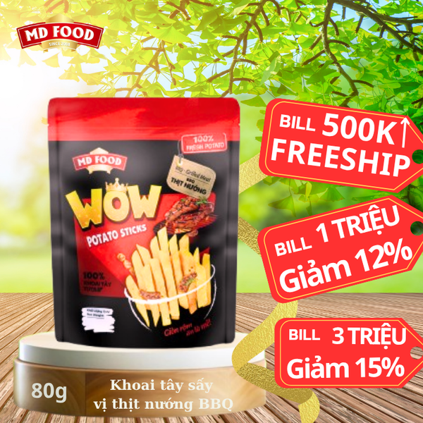 Khoai tây sấy WOW vị thịt nướng