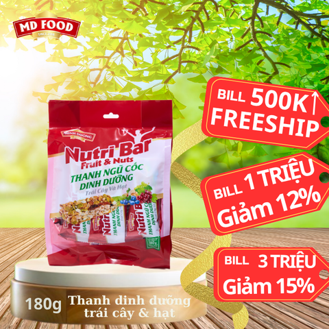 Thanh ngũ cốc dinh dưỡng Trái Cây và Hạt