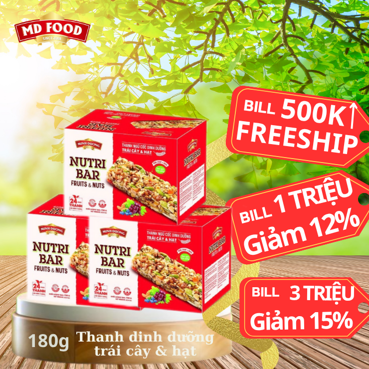 Thanh dinh dưỡng trái cây & hạt 456g