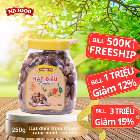 Hạt điều rang muối Minh Dương 250g