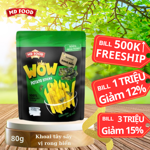 Khoai tây sấy WOW vị rong biển