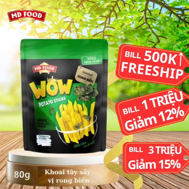 Khoai tây sấy WOW vị rong biển