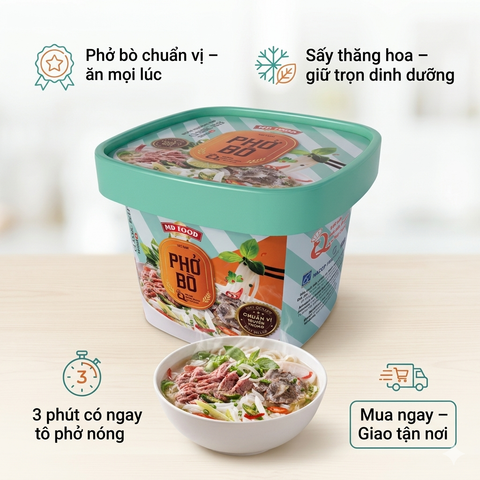 Phở bò sấy thăng hoa MDFOOD