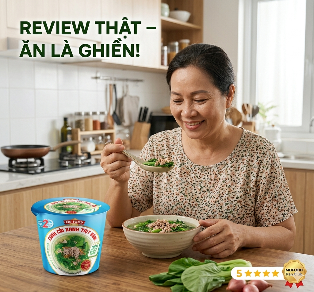 Canh Cải Xanh Thịt Bằm MDFOOD