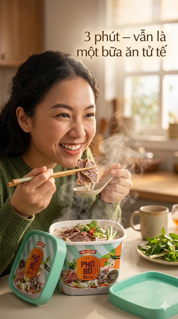 Phở bò sấy thăng hoa MDFOOD