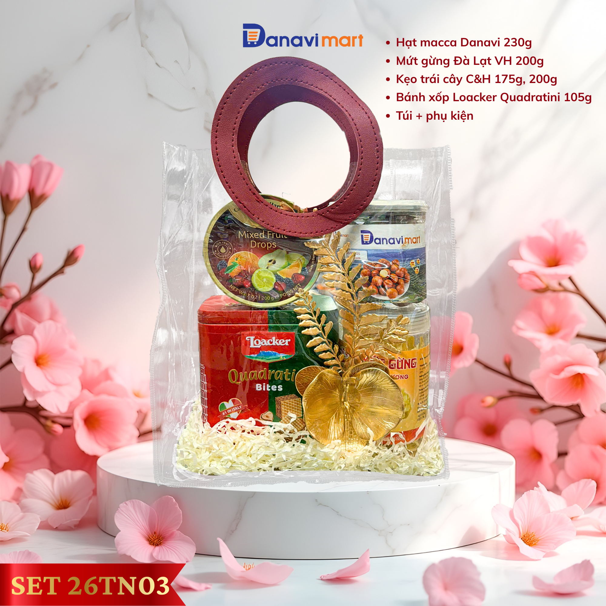  Giỏ quà TẾT "May Mắn Quanh Năm" 