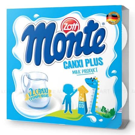  Váng sữa Monte canxi plus 4*55g 