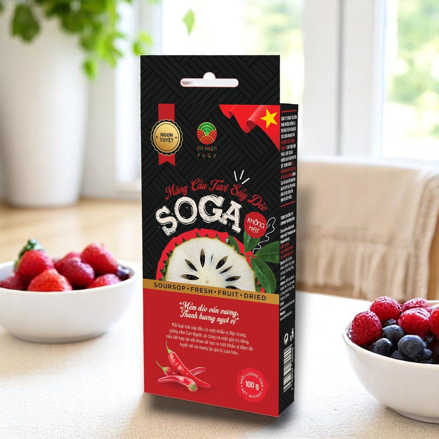  Mãng cầu tươi sấy dẻo vị muối ớt DO THIÊN 100g 