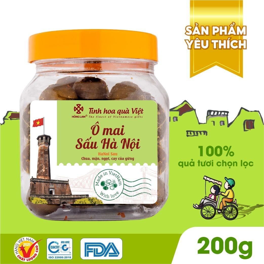  Ô mai sấu Hà Nội Hồng Lam 200g 