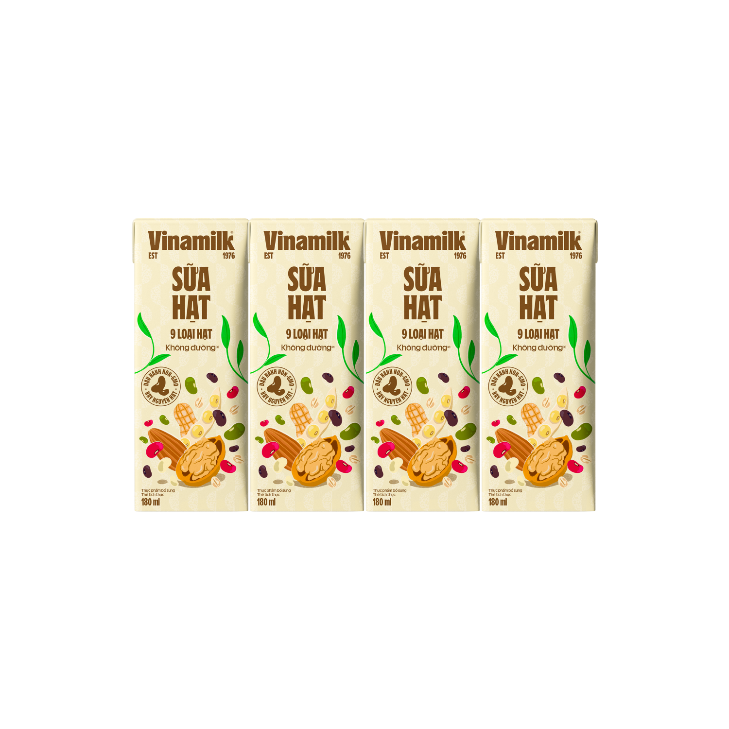  Sữa 9 loại hạt không đường VNM lốc 4- 180ml 