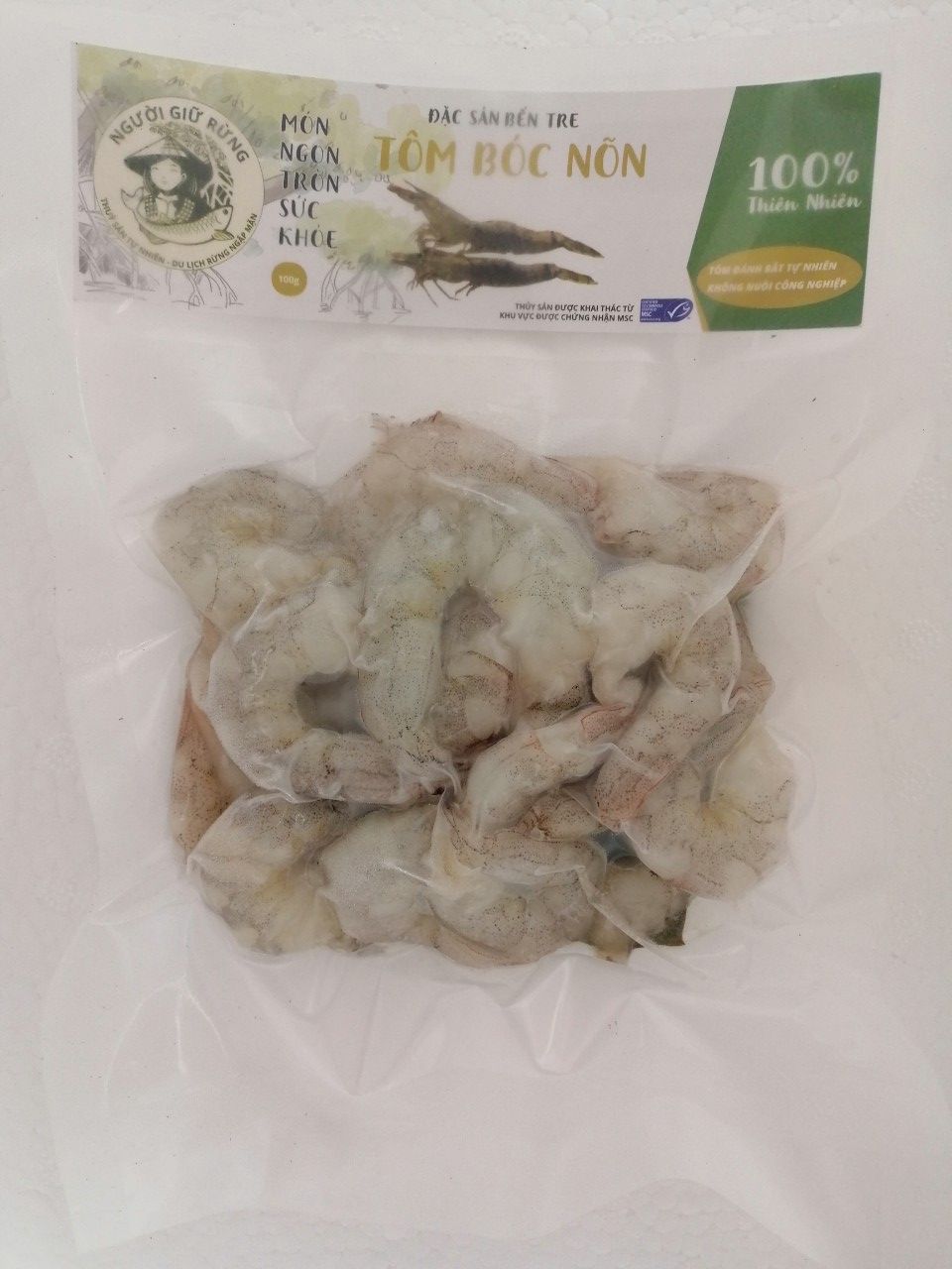  Tôm Bạc Thiên Nhiên Bóc Nõn 100g 