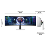  Màn hình Samsung Gaming Odyssey OLED G9 G93SD LS49DG930SEXXV (49 inch, Dual QHD, 240Hz, 0.03ms, Cong, 1800R) 