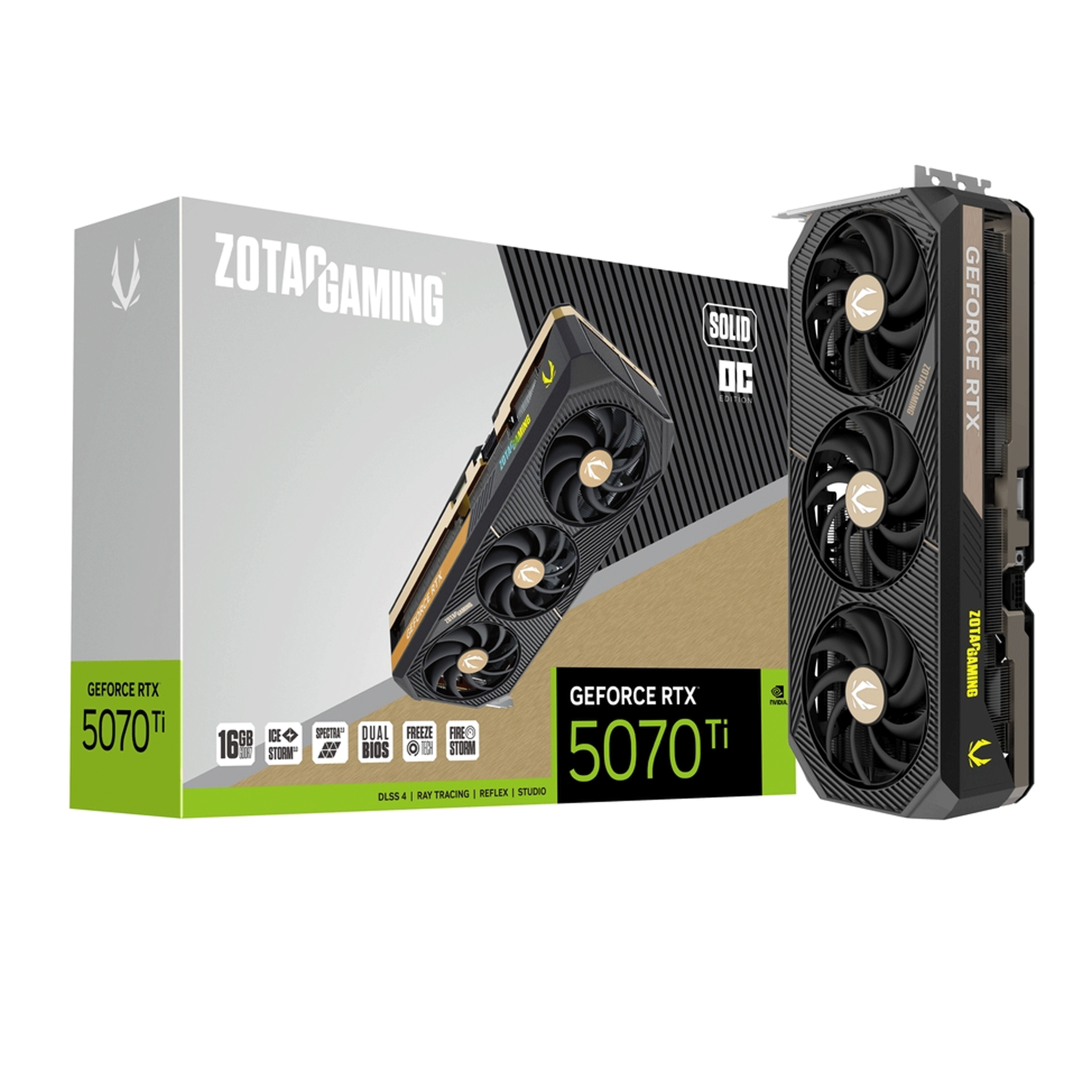  Card màn hình ZOTAC GAMING GeForce RTX 5070 Ti SOLID 16GB GDDR7 OC Edition 