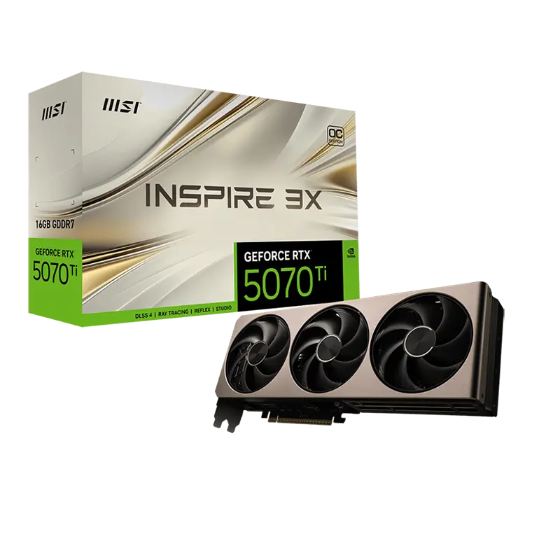  Card màn hình MSI GeForce RTX 5070 Ti INSPIRE 3X 16GB GDDR7 OC Edition 