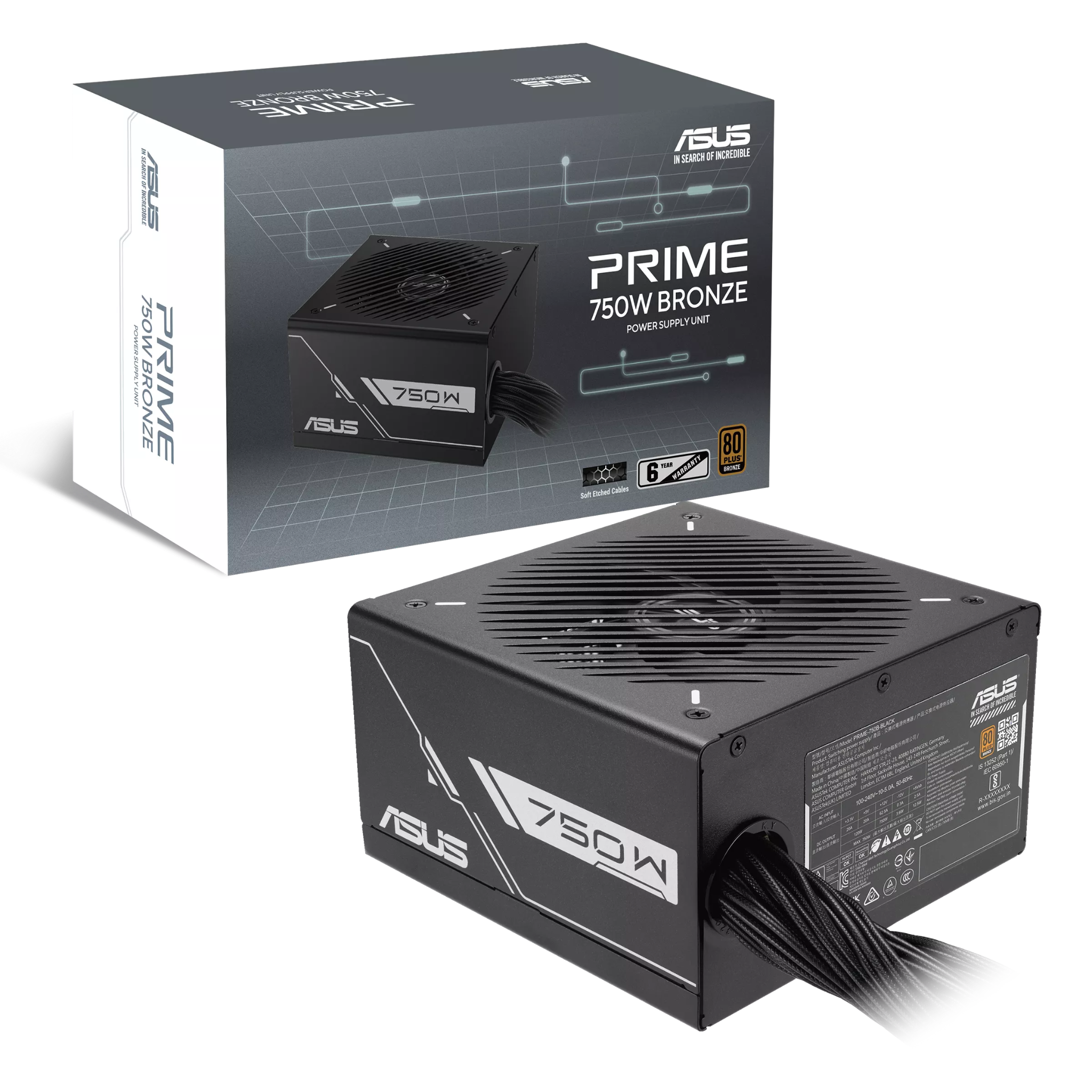  Nguồn máy tính ASUS Prime 650B Black 650W 80 Plus Bronze 