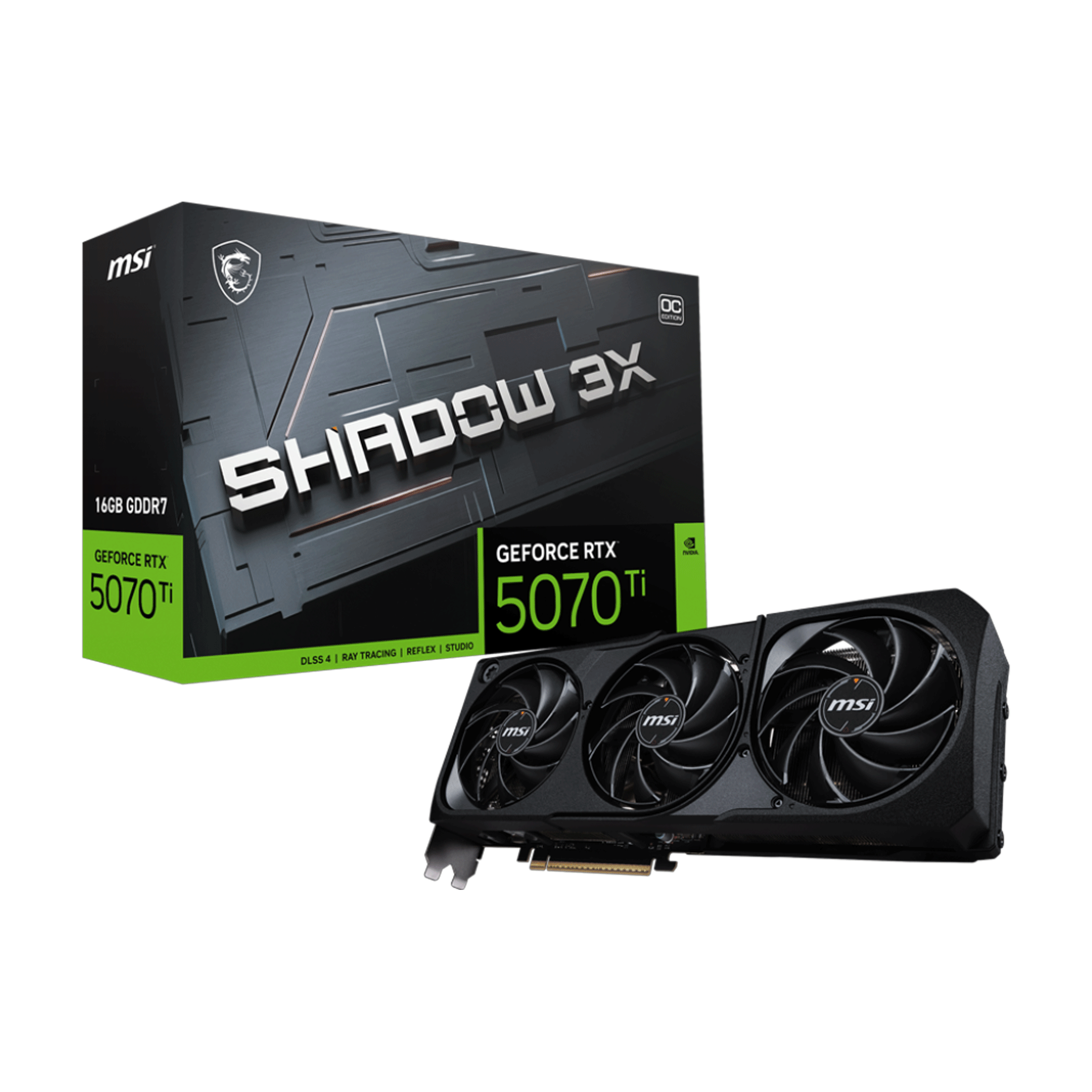  Card màn hình MSI GeForce RTX 5070 Ti SHADOW 3X 16GB GDDR7 OC Edition 
