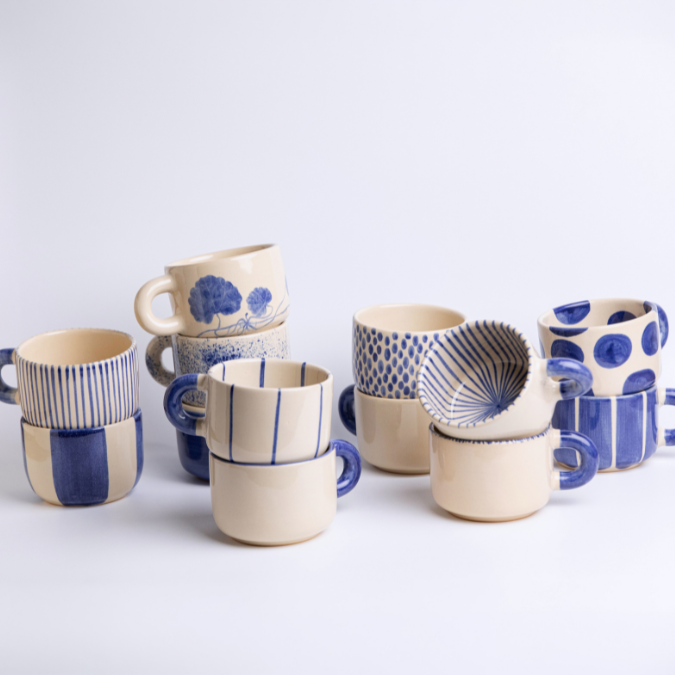 Ly Cà Phê Cappuccino Gốm Sứ Thủ Công Cao Cấp | Tu Hú Ceramics