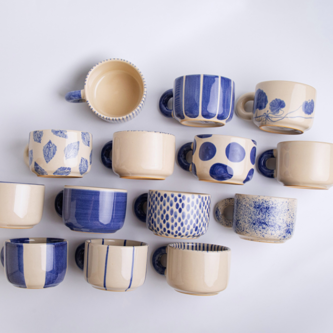 Ly Cà Phê Cappuccino Gốm Sứ Thủ Công Cao Cấp | Tu Hú Ceramics