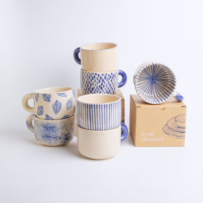 Ly Cà Phê Cappuccino Gốm Sứ Thủ Công Cao Cấp | Tu Hú Ceramics