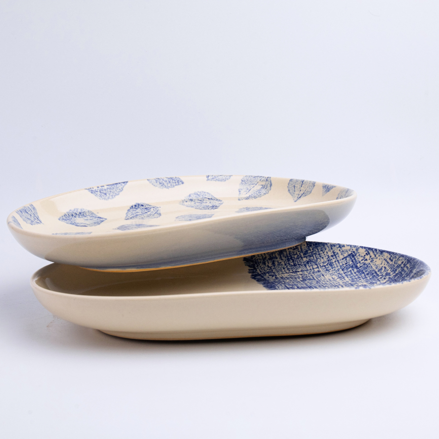 Dĩa gốm sứ Oval sâu lòng W26
