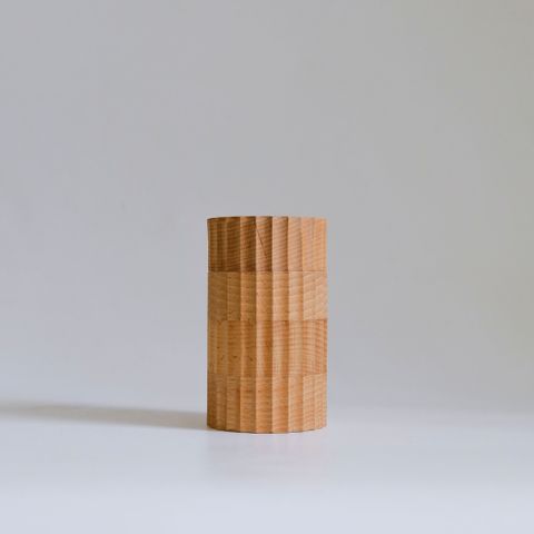  Hũ gỗ đựng trà kihowa hình tháp trụ 