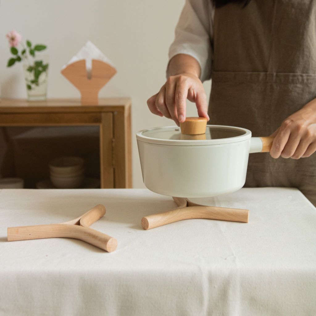 Thanh gỗ dùng lót nồi kihowa trong nhà bếp