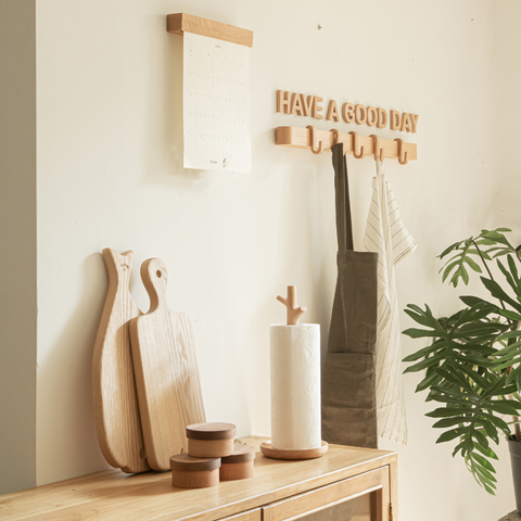  Trụ đựng khăn giấy cuộn kihowa hình cây bằng gỗ tự nhiên 