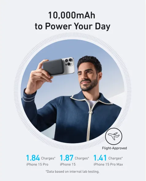  Pin dự phòng Anker Maggo Qi2 10000mAh 15W 1C A1664 