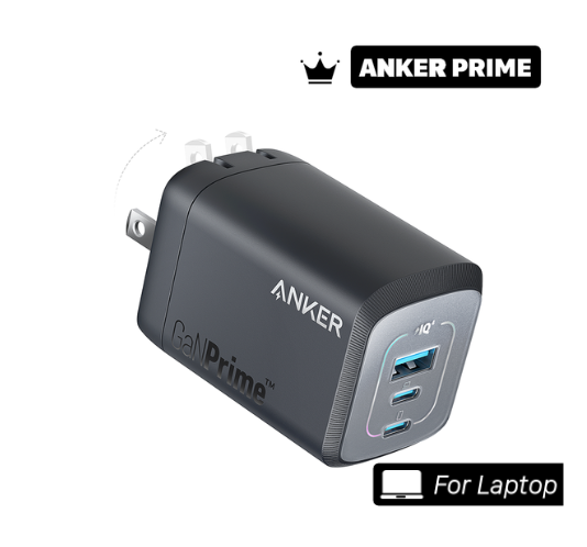  Sạc 3 Cổng Anker Prime 100W GaN Kèm Cáp C to C - B2343 