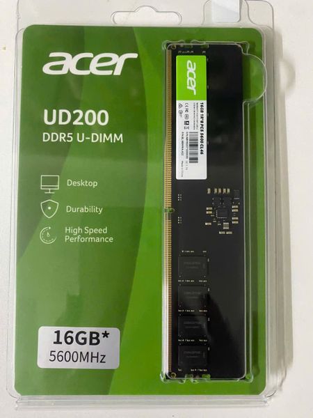  Thanh ram máy tính ACER 16GB-BL.9BWWA.422 Acer UD-200 16GB DDR5 5600 MHz-U-DIMM 