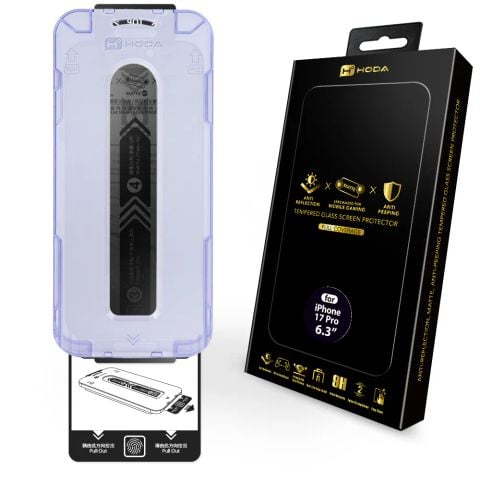 Cường lực Hoda 3in1 chống chói, chống vân và chống nhìn trộm cho iPhone (kèm khung trợ dán) 