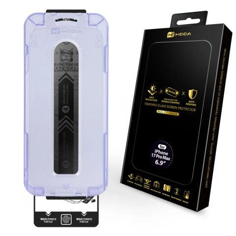  Cường lực Hoda 3in1 chống chói, chống vân và chống nhìn trộm cho iPhone (kèm khung trợ dán) 