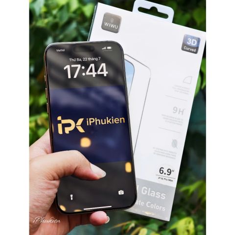  Cường lực Wiwu 3D không lẹm viền, hiển thị tốt cho iPhone 