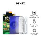  Cường lực Dekey trong suốt và chống nhìn trộm cho iPhone, có khung trợ dán 