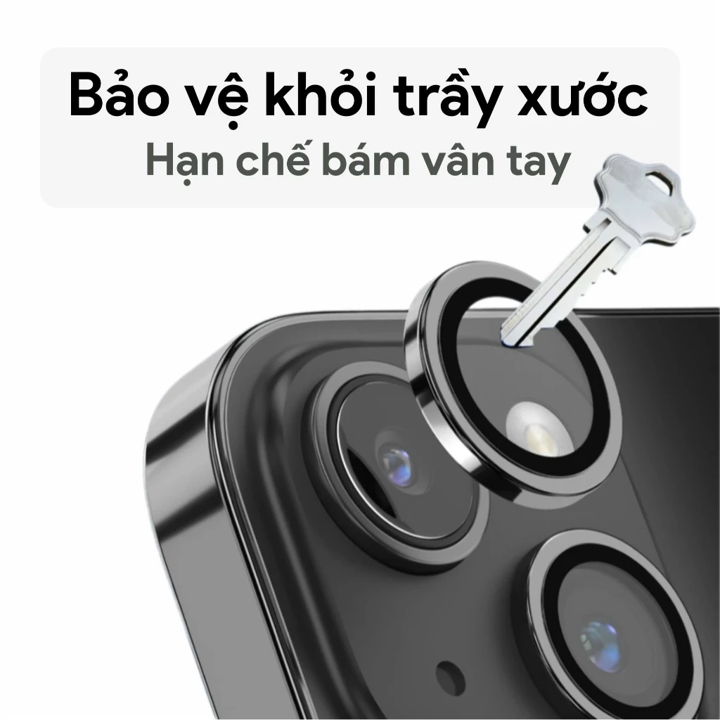 Cường lực camera bảo vệ ống kính iPhone khỏi trầy xước