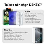  Cường lực Dekey trong suốt và chống nhìn trộm cho iPhone, có khung trợ dán 