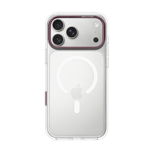 Ốp Devilcase Crystark viền đỏ Burgundy cho iPhone 17/18 Pro Max