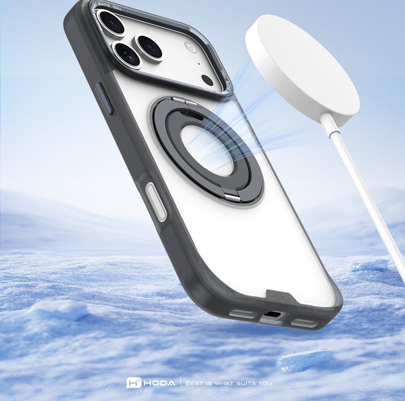 Ốp lưng có vòng nam châm riêng hít sạc MagSafe xuyên ốp
