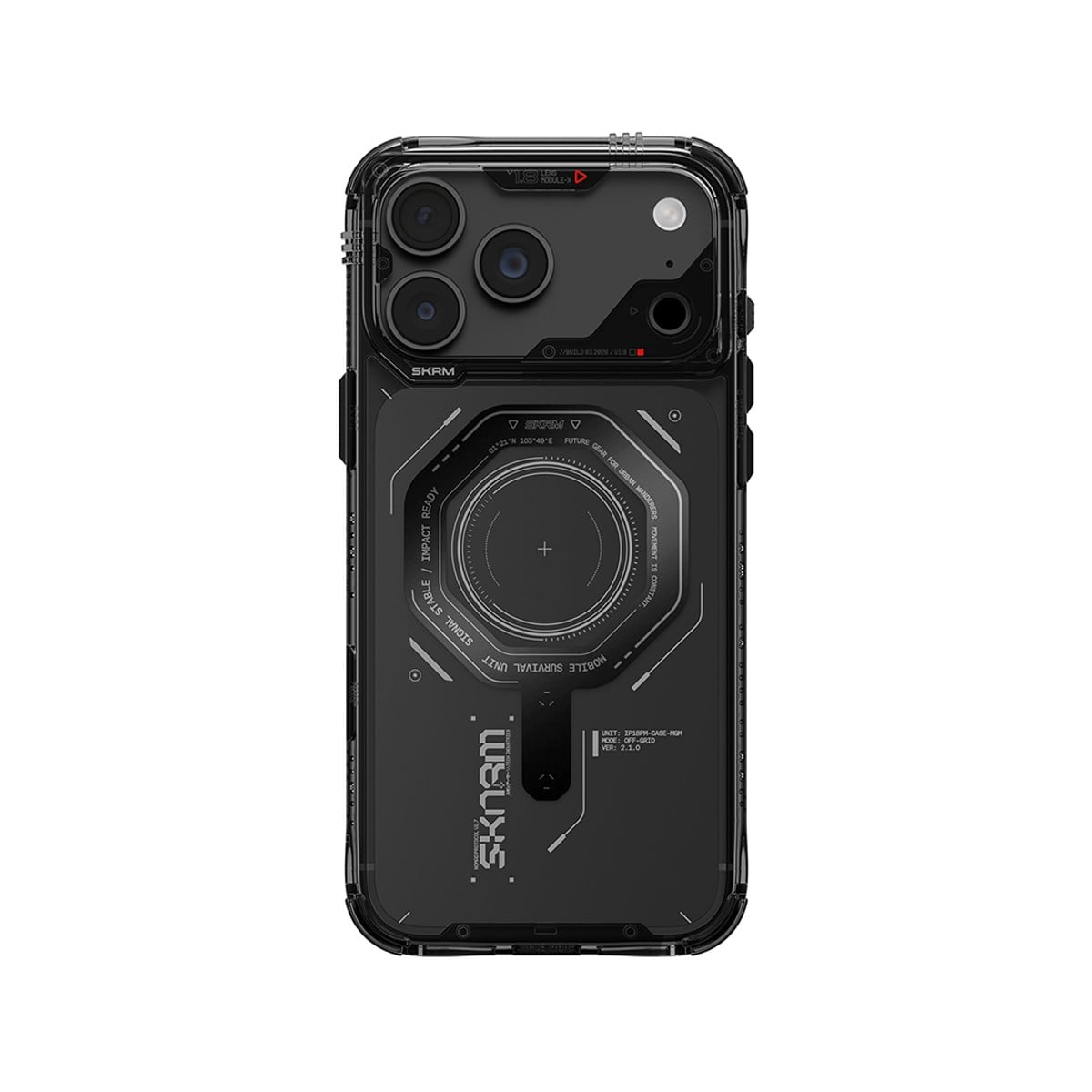 Ốp lưng Skinarma Magma mặt lưng trong mờ chống sốc cho iPhone