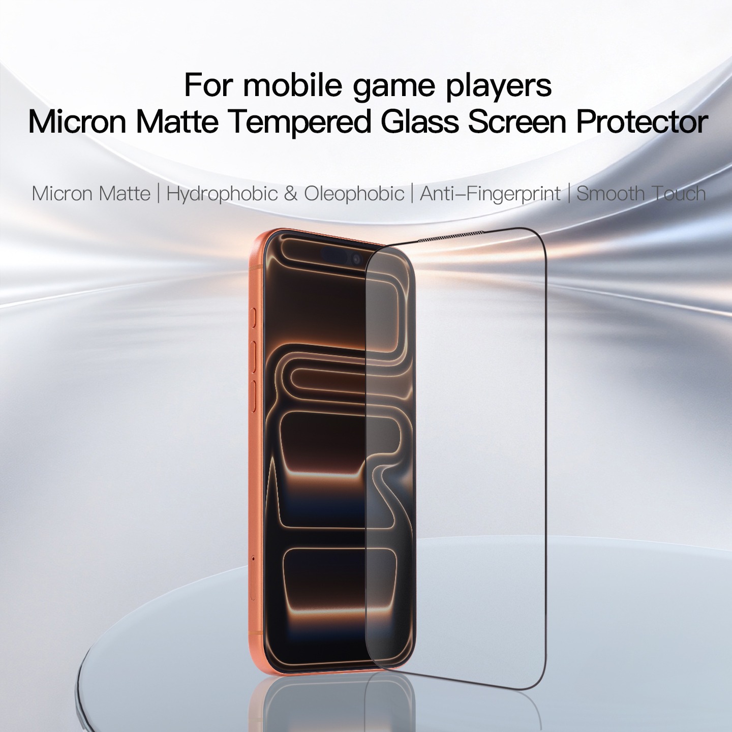 Kính cường lực Hoda bề mặt nhám Micron Matte chống bám vân tay cho iPhone