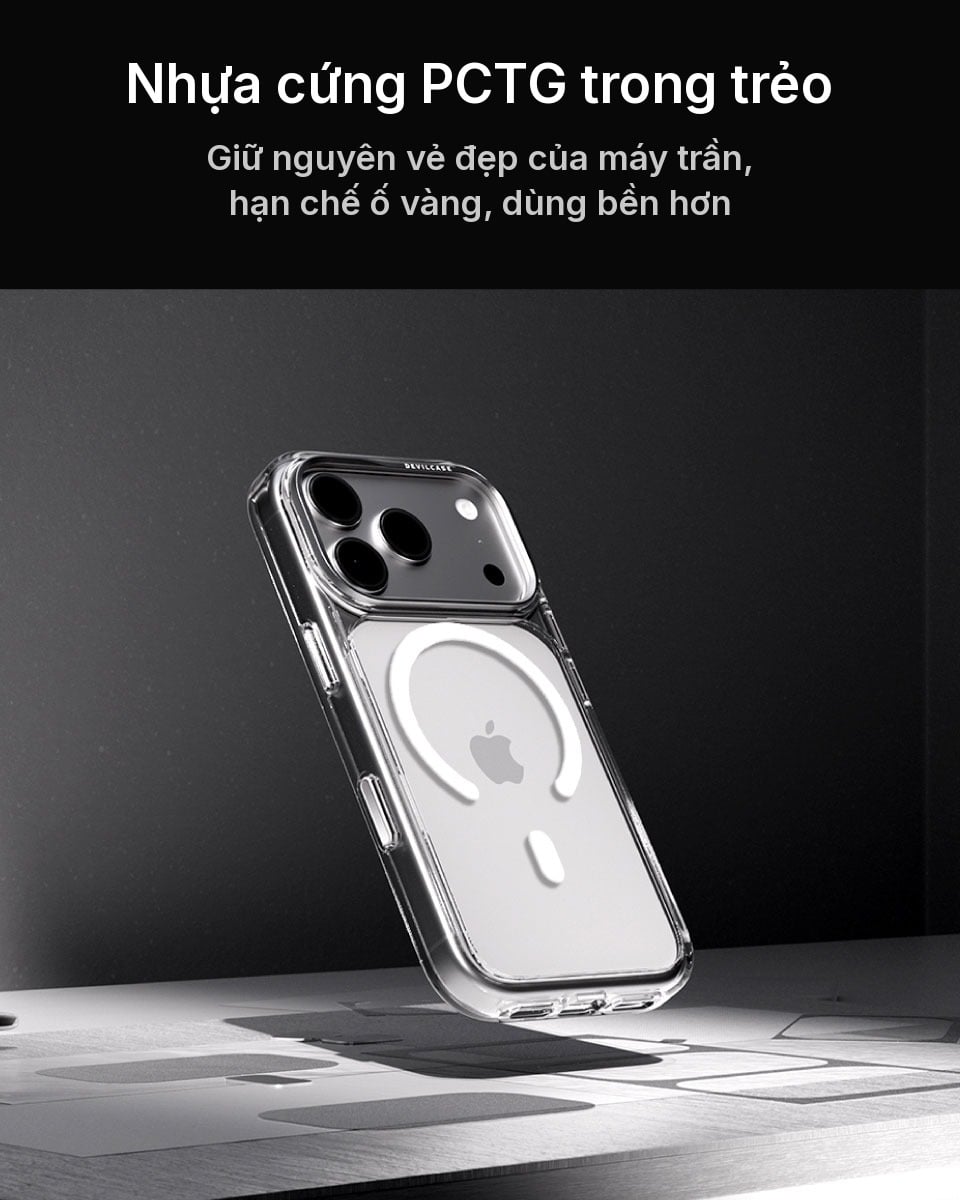 Thân ốp nhựa PCTG trong trẻo của Devilcase Crystark