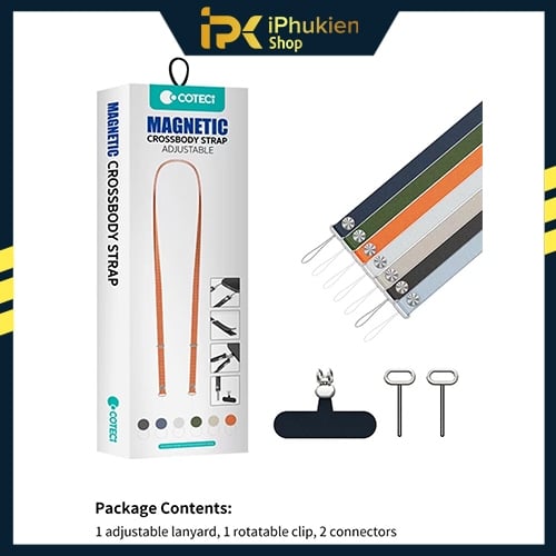 Trọn bộ dây đeo COTEetCI gồm dây, clip xoay và 2 đầu nối