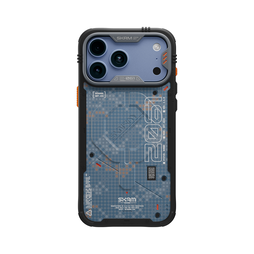 Viền camera hợp kim nhôm trên ốp Skinarma Vigor XE màu xanh dương